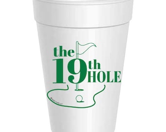 19th Hole Styrofoam Cups: 10 Pack - Ready to Ship