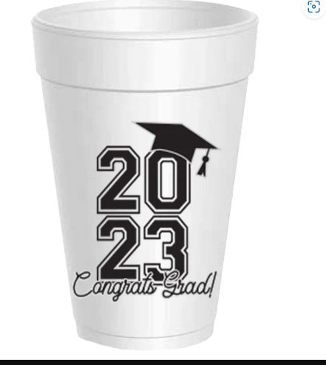 2023 Congrats Grad Styrofoam Cups 10 Pack Ready to Ship Etsy