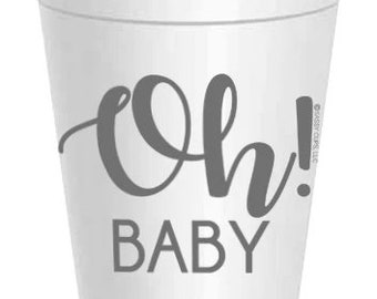 Oh Baby foam cups - sleeve of 10 16oz cups