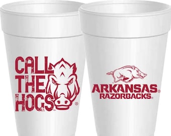 Call the Hogs Styrofoam Cups: 10 Pack - Ready to Ship**Officially Licensed by Collegiate Licensing Company**