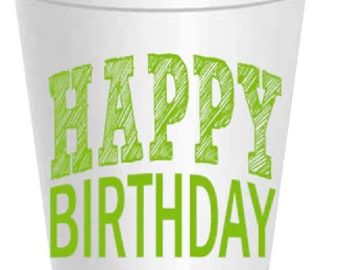 Happy Birthday Styrofoam Cups: 10 Pack - Ready to Ship