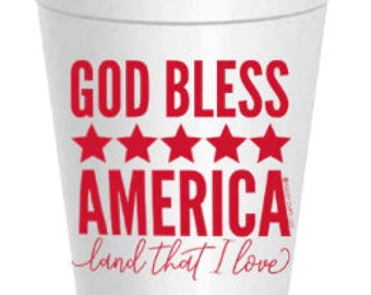 God Bless America Cups: 10 Pack - Ready to Ship