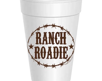 Ranch Roadie Styrofoam Cups: 10 Pack - Ready to Ship**Officially Licensed by Collegiate Licensing Company**