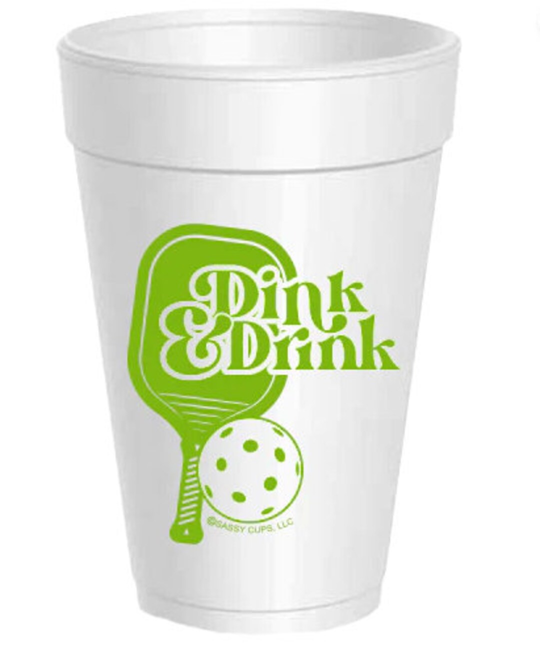 Pickleball Dink N Drink Styrofoam Cups 10 Pack Ready to Ship Etsy