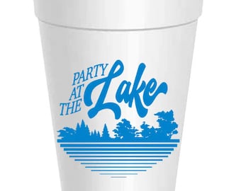 Party at the Lake Styrofoam Cups: 10 Pack - Ready to Ship