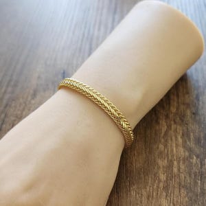 Woven Sterling Silver Foxtail Chain Bracelet - 5.5mm Wheat Link