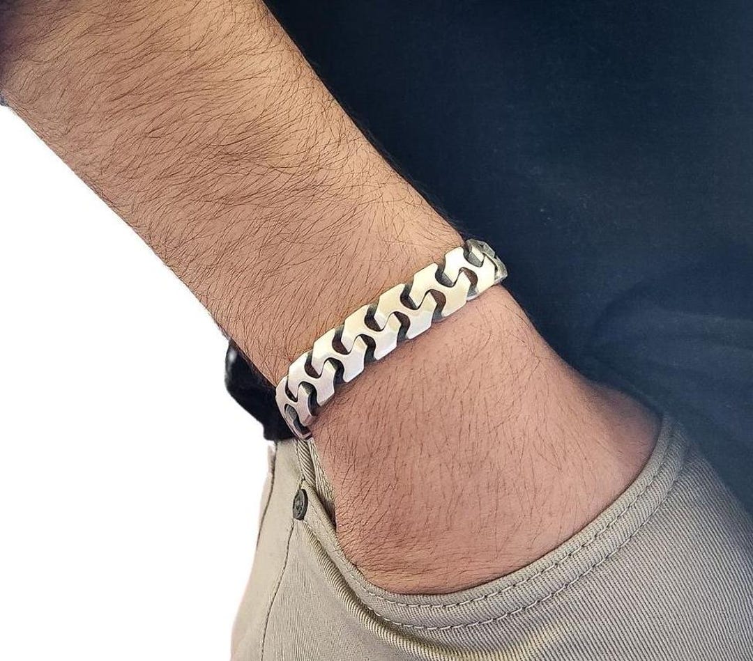 Unique Chain Link Bracelet in 925 Sterling Silver,oxidised,12.5mm,solid Silver,mens Bold Sturdy Chain Bracelet - Etsy Unique Chain Link Bracelet in 925 Sterling Silver,oxidised,12.5mm,solid Silver,mens Bold Sturdy Chain Bracelet - Etsy