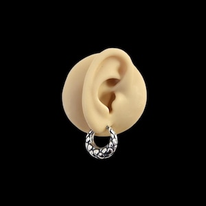 Wide Hoop Earrings in 925 Sterling Silver,Chunky Hoop Earrings,Thick Huggie Hoop Earrings,Earrings for Women,Gift for Her