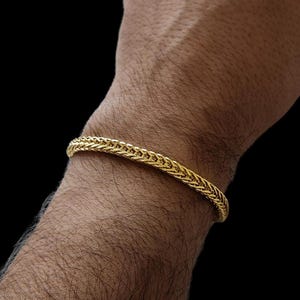 Gold Plated Sterling Silver Foxtail Bracelet (4.5mm)