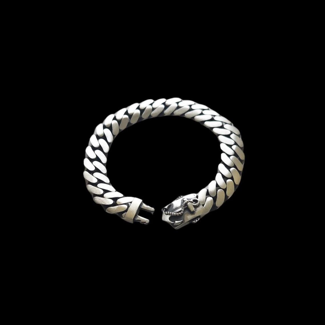 NKlaus Pulsera De Plata Esterlina 925 19cm Ancla Cadena Plana Enrollada Cadena De Los Hombres Brazalete 12013