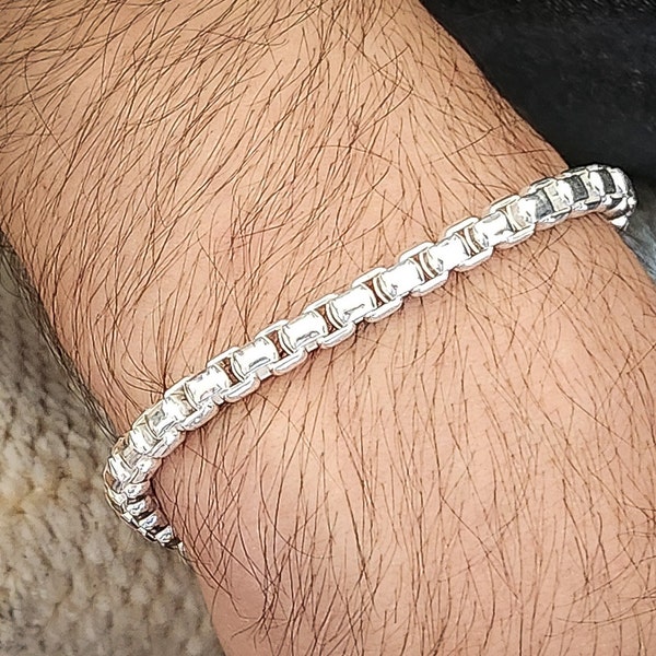 Classy and Elegant ;Sterling Silver Rolo Chain Bracelet,Perfect Everyday Jewelry,Unique Gift Idea