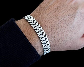 Heart Link Braceletsolid 925 Sterling Silver,oxidized Silver Heart Link Braceletsolid 925 Sterling Silver,oxidized Silver