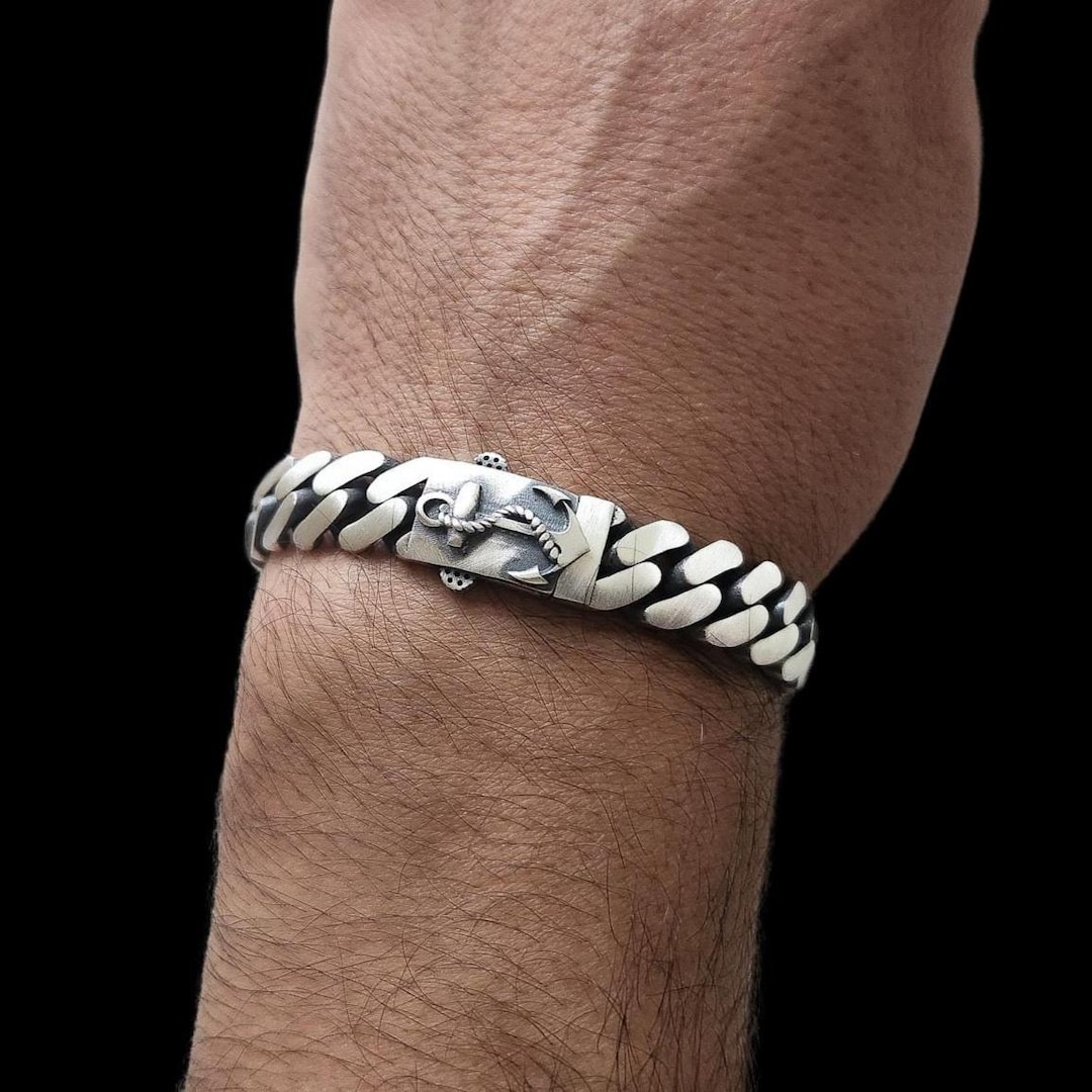アクセサリー MEXICO MADE SILVER925 ANCHOR BRACELET Bracelet Anchor Chain with Ribbons Sterling Silver 925 | eBay