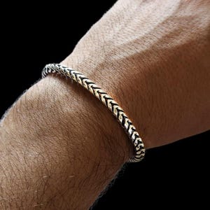 Round Franco Chain Bracelet in 925 Sterling Silver,Lightweight Chain Link Bracelet,Polished Shiny Finish,Unisex Delicate Bracelet