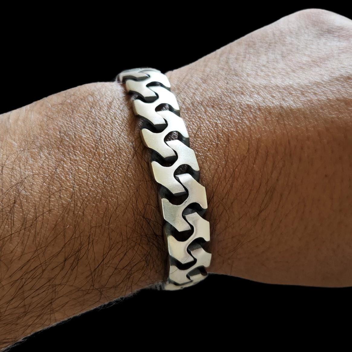 BIG ABSTRACT CHAIN BRACELET | 925 STERLING SILVER