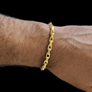 Gold Anchor Chain Bracelet in 925 Sterling Silver,Unique Intricate Design,Oxidised Anchor Bracelet,Solid Silver Cable Bracelet