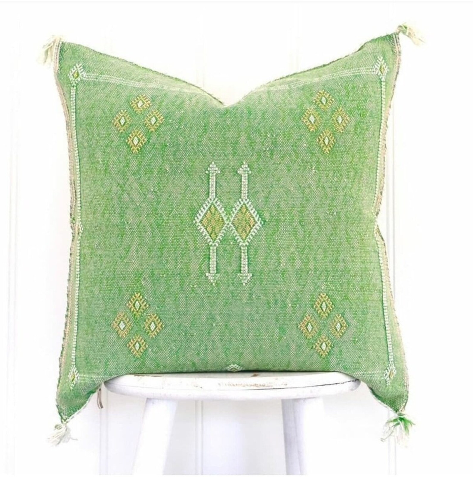 Cactus Silk Pillow Moroccan Sabra Cushion Handmade Cactus Etsy