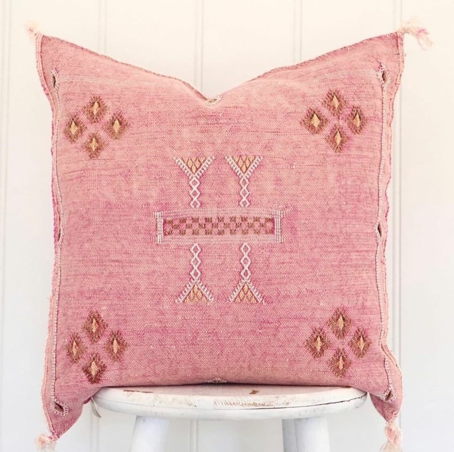 Cactus Silk Pillow Moroccan Sabra Cushion Handmade Cactus Etsy