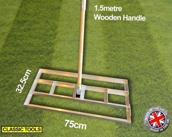 Lawn Leveller / Lute 80cm x 32.5 cm head with a 1.5 metre handle, Utility Model