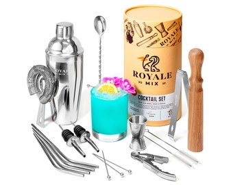 Spring SALE - Cocktail Shaker Gift Set | Birthday Gift for Him or Her | Unique Housewarming Gift | Bartender Kit for Home-Made Cocktails |