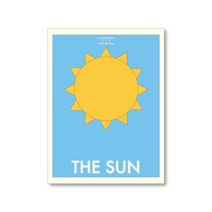 The Sun Minimalist Tarot Wandbild