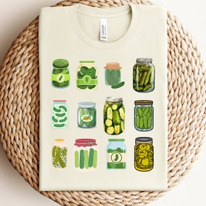 Vintage Canned Pickles shirt, Canning Season shirt, Pickle Lovers Sweater, Homemade Pickles shirt ,Pickle Jar Crewneck Shirt