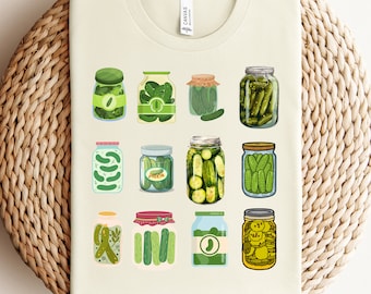 Vintage Eingemachte Gurken Shirt, Eingemachte Saison Shirt, Gurke Liebhaber Pullover, Hausgemachte Gurken Shirt, Gurke Jar Crewneck Shirt