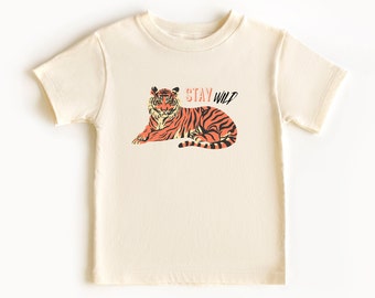 Koszulka Stay Wild Toddler - Cute Hippie Kids Shirt - Natural Toddler Tee, Funny boys shirt, girl toddler shirt, Wild one shirt, Toddler Tee