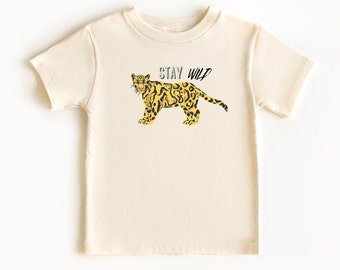 Koszulka Stay Wild Toddler - Cute Hippie Kids Shirt - Natural Toddler Tee, Funny boys shirt, girl toddler shirt, Wild one shirt, Toddler Tee