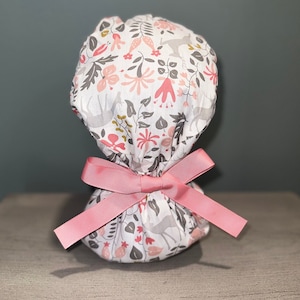 Satin Lined Ponytail Scrub Cap- Reindeer