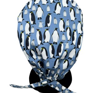 Satin Lined Scrub Cap- Penguin