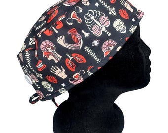 Herren Satin gefütterte Tieback Scrub Cap - Anatomie