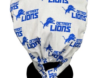 Detroit Lions Satin Lined Scrub Cap-White