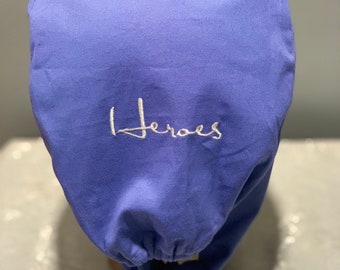 Satin Lined Heroes Scrub Cap-Light Blue