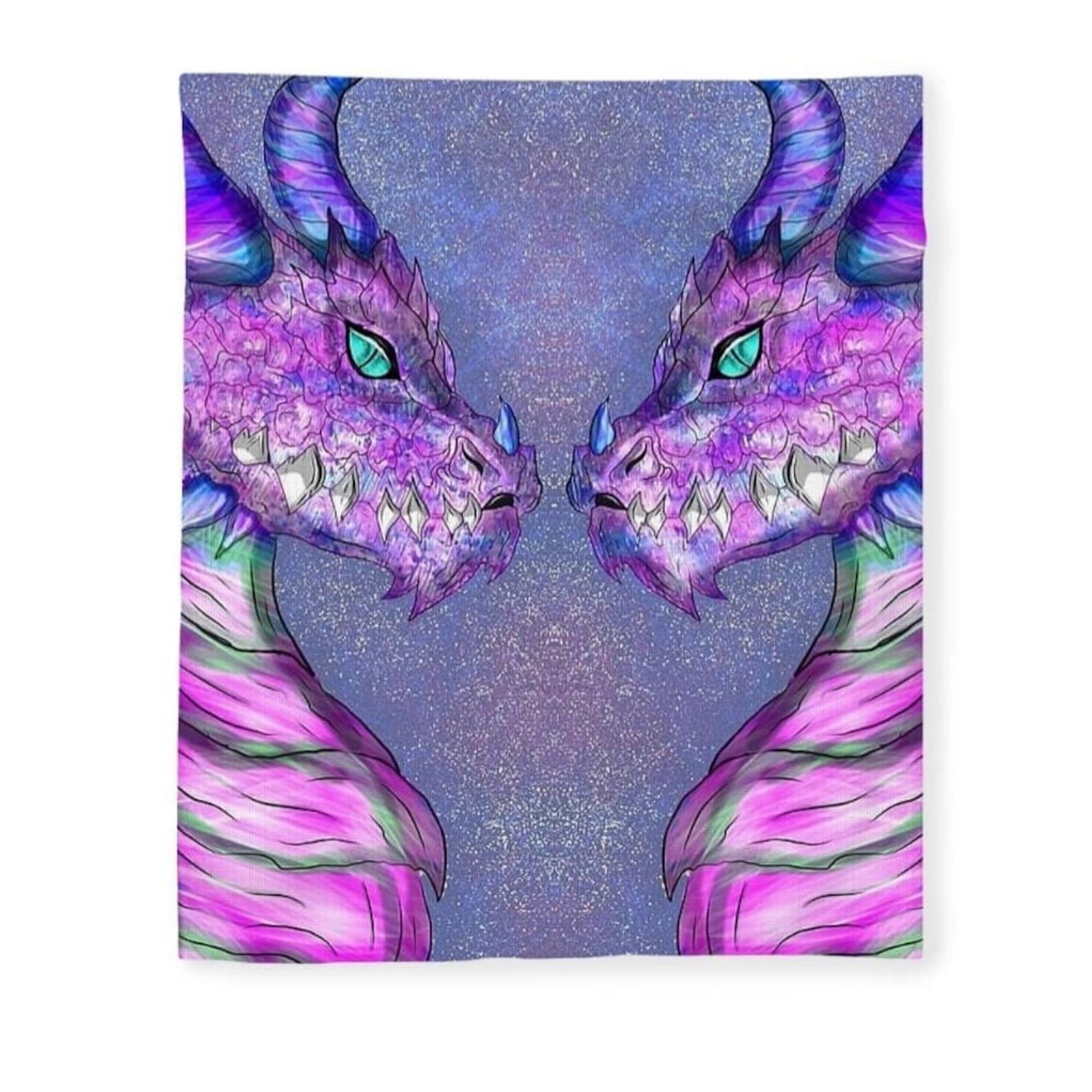 Beautiful Fleece Dragon Blanket Etsy