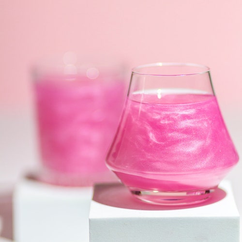 Pink Glitter Drink for Valentine's Day - Ever After in the Woods