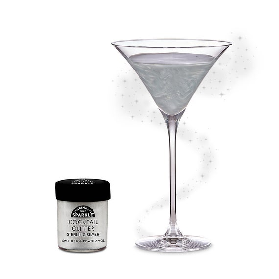 Edible Cocktail Glitter by Drinks That Sparkle in Sterling Silver Edible  Glitter Sparkle Drinks Glitter for Drinks Shimmer Cocktails 