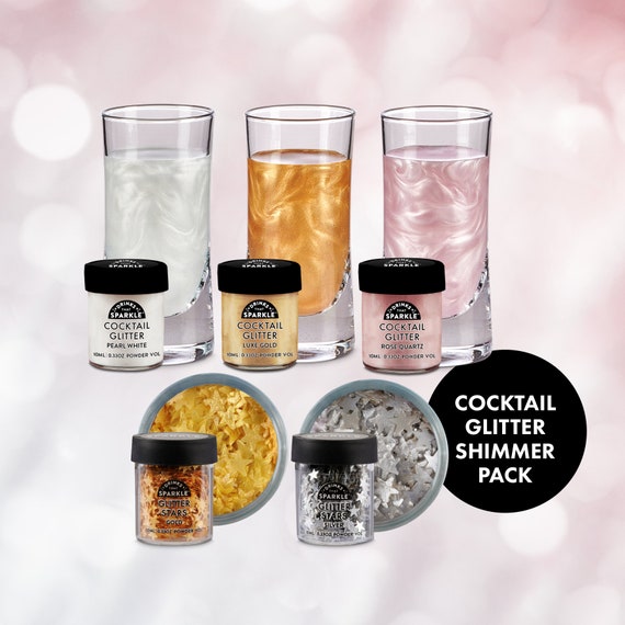 Edible Cocktail Glitter in Champagne Gold Edible Glitter Sparkle Drinks  Glitter for Drinks Shimmer Cocktails Beverage Sparkle Dust 