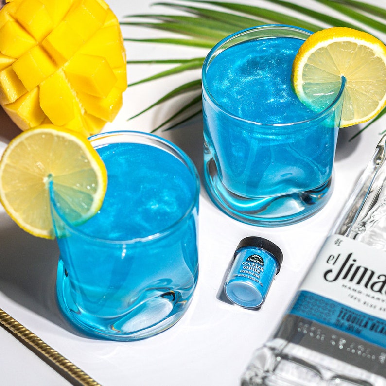 Edible Beverage Glitter by Drinks That Sparkle in Pacific Blue Etsy