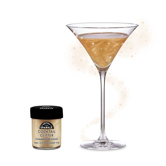 Essbarer Cocktail Glitzer in Champagner Gold Essbare Glitzer