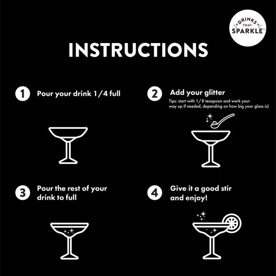 Cocktail comestible Glitter By Drinks That Sparkle in Sterling