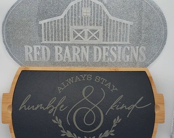 Charcuterie Board Slate and Bamboo, Cutting Board, Kitchen, Hosts Gift, House Warming Gift, Wedding Gift