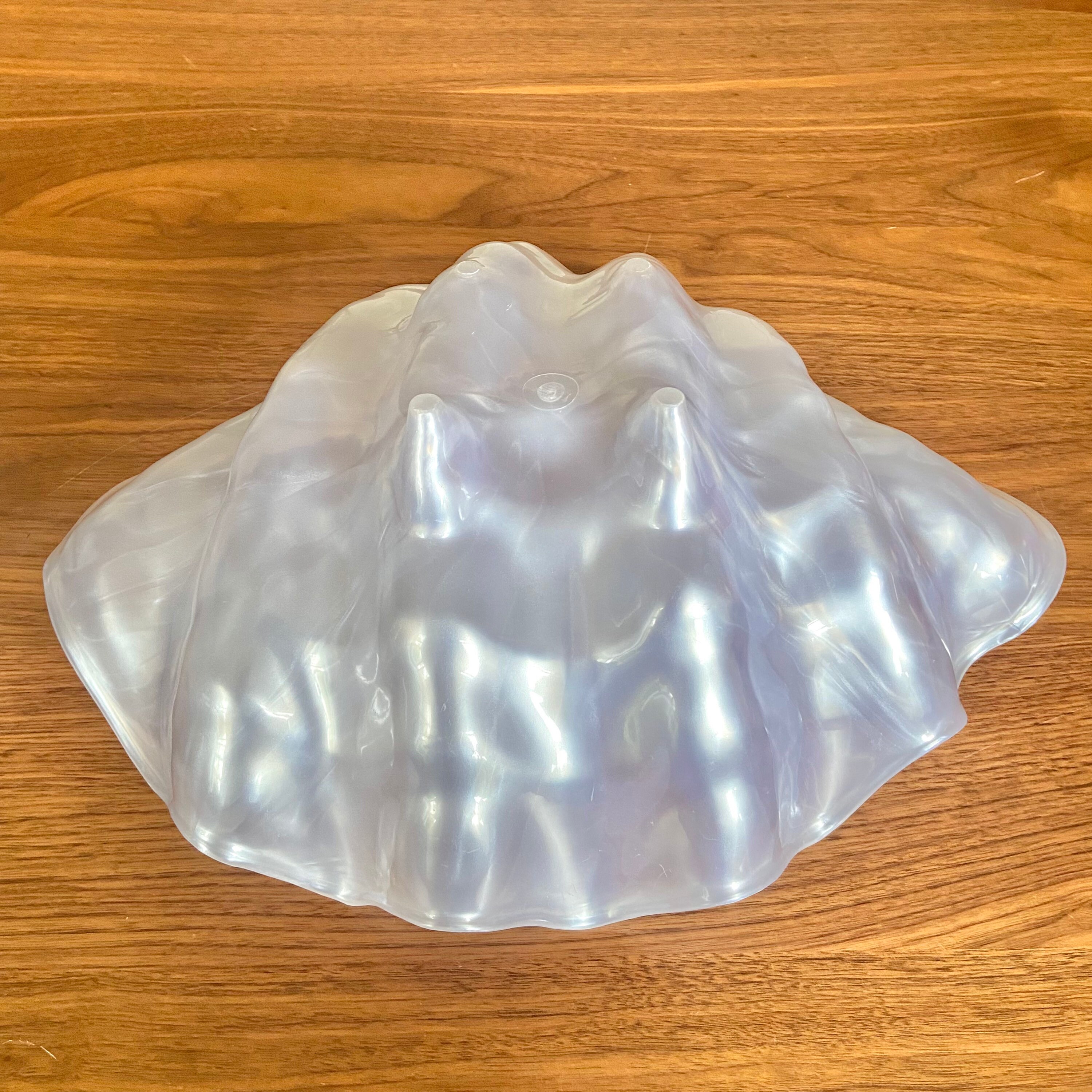 XL Pearlescent Lucite Clam Shell Bowl Party Drink Server Fruit Bowl ...