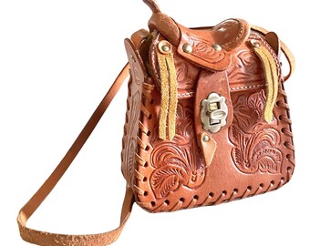 brown leather saddle bolsa