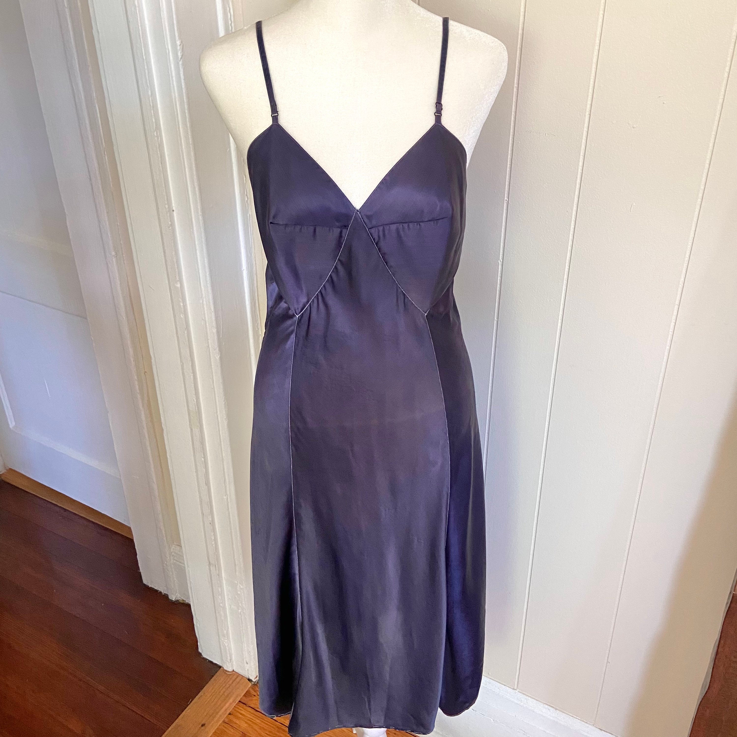 Women's Satin Slip Lingerie Dress - Auden™ Blue XS
