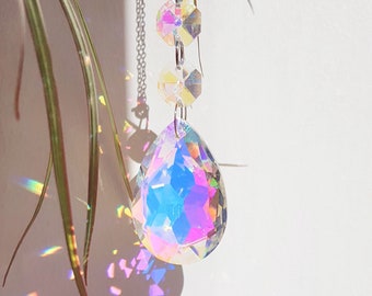 DIY Suncatcher - Cristal Attrape soleil  - Prisme arc en ciel  - Aurore boréale - Décoration de fenêtre à suspendre