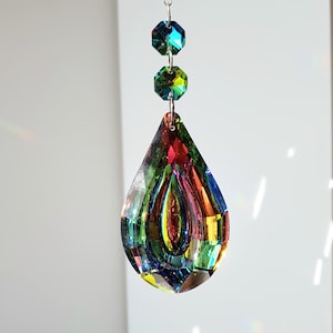 Large Crystal Suncatcher - Rainbow Prism - Hanging Decoration - Boho Rainbow - Feng Shui Decoration