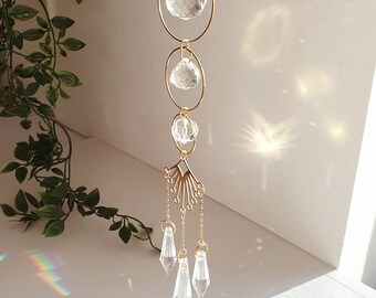 Attrape -soleil ZEN en cristal - Home Decor -  Suncatcher Feng Shui - Fait main  - Fabriqué en France - Cadeau fête des mères