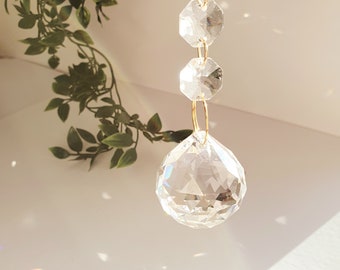 Grand Suncatcher - Prisme solaire - Boule cristal Feng Shui -  Fabriquant d'arc en ciel - Decor Feng Shui