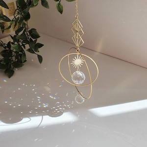 Suncatcher cristal Feng Shui ANDROMEDE Home Decor Good vibes only Fait Main image 9